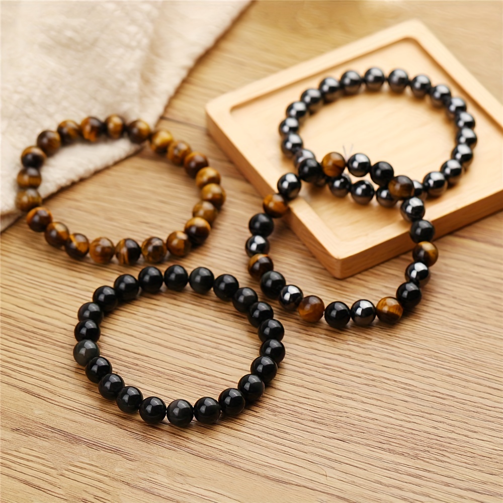 4pcs Classic Hematite Bracelet Set